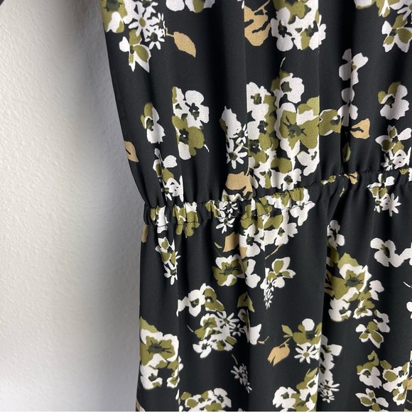 MICHAEL Michael Kors black green long sleeve mini dress fit & flare size M - Picture 4 of 14